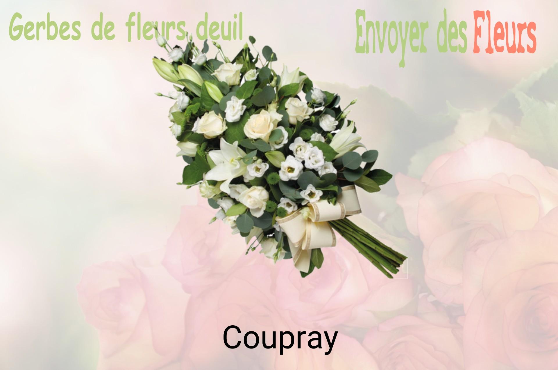 Gerbe de fleurs de deuil livrée à Coupray